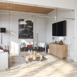 System przesuwny Ragusa - drzwi szklane przesuwne w salonie