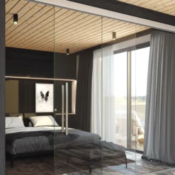 System przesuwny Vetro 180 Heavy Duty - drzwi szklane przesuwne sypialnia