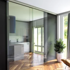 System przesuwny Vetro 80 Syncro - podwojne drzwi szklane synchroniczne