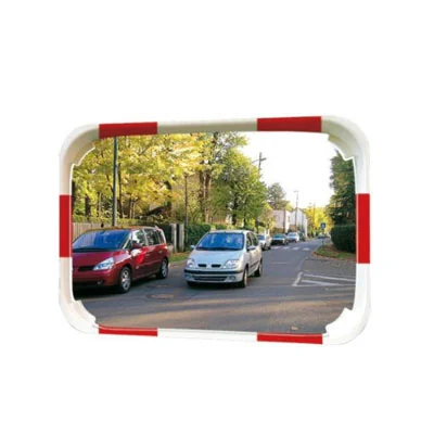 Lustro prostokątne z cienką biało-czerwoną ramą - 400 x 600 mm Lustro prostokątne z cienką biało-czerwoną ramą - 400 x 600 mm