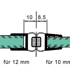 Uszczelka magnetyczna do kabin prysznicowych 10-12 mm nr kat. 5281032