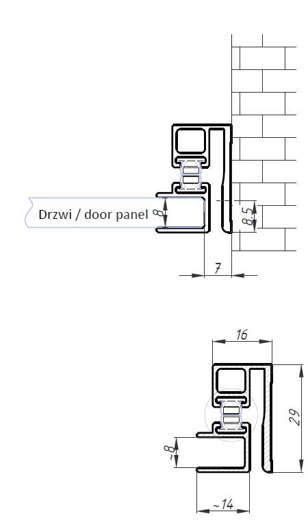 Profil magnetyczny do kabiny prysznicowej SHMW-SET